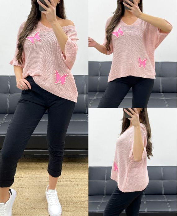 🦋 Pull Papillon – Chic & Tentation