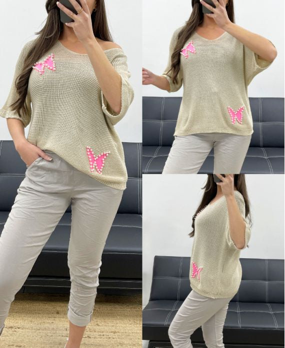 🦋 Pull Papillon – Chic & Tentation