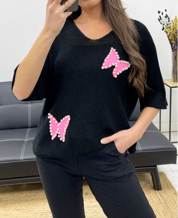 🦋 Pull Papillon – Chic & Tentation