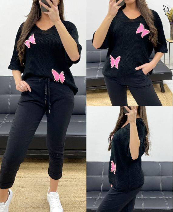 🦋 Pull Papillon – Chic & Tentation
